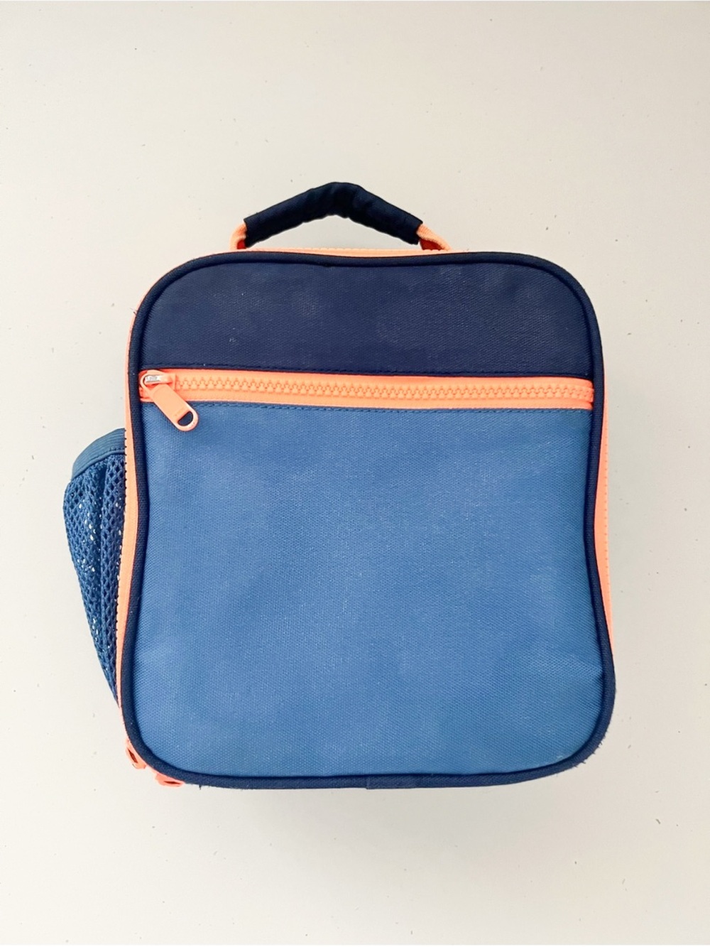 Pottery Barn Kids Lunch Box Navy Blue Orange Insulated Bento School